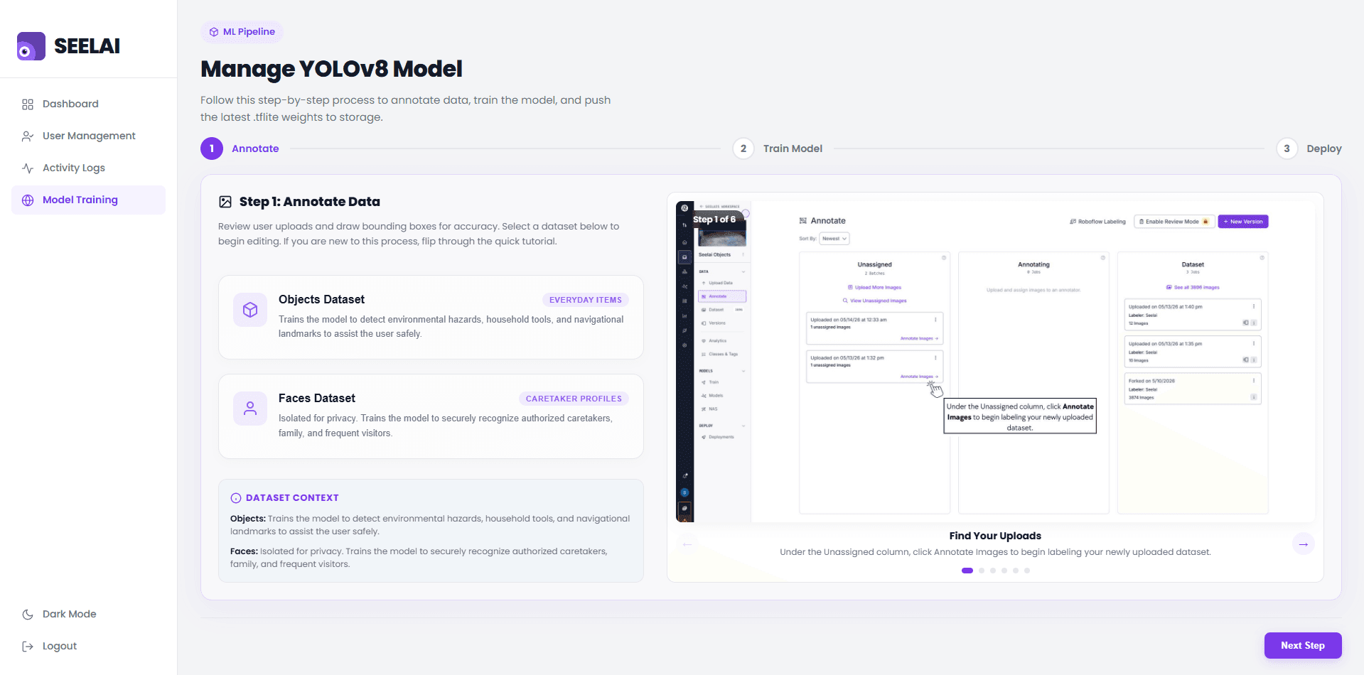 Seelai Admin Preview